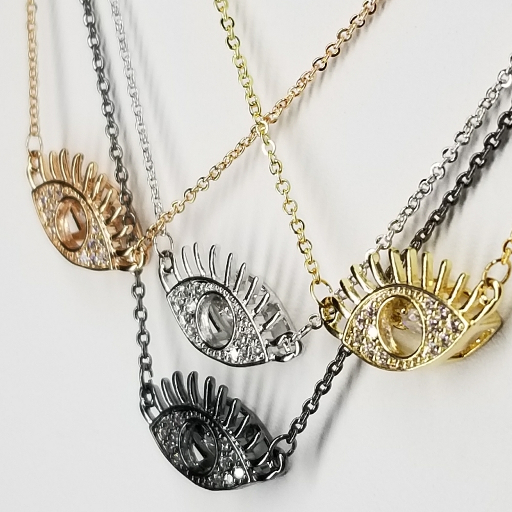 💖 New in Gift Box 🎁 Pave Evil Eye Necklace - Picture 7 of 12
